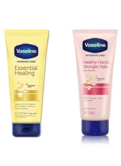 Buy Vaseline Intensive Care Hand and Nail Lotion 100ml and Vaseline Essential Healing Intensive Care Lotion 100ml in Saudi Arabia