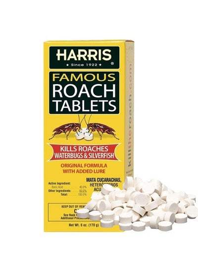 Buy Harris Famous Roach & Silverfish Killer Tablets (6oz), Treats a Minimum of 12 Rooms, 145+ Tablets Included in UAE