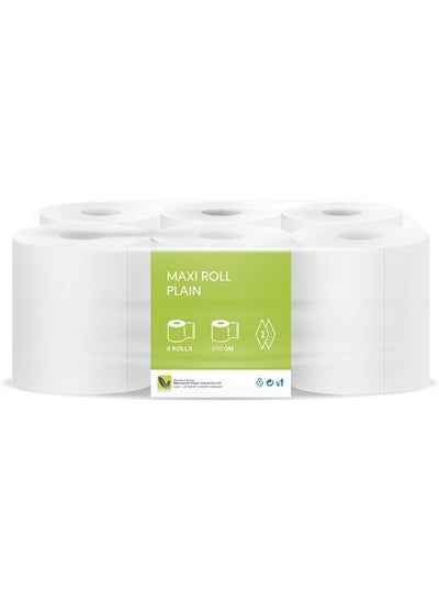 Buy Metro Premium Maxi Roll 550 Gm(6 Pieces x 2 Ply) - Mega Roll (550 gm Each Roll)-Kitchen Roll premium Quality in UAE