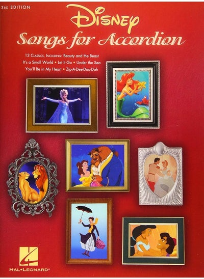 Buy Disney Songs for Accordion: 3rd Edition - 13 Classics in UAE