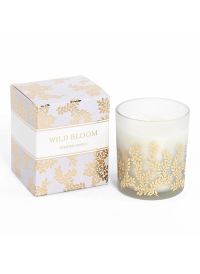 Buy Wild Bloom Jar Candle, White - 200g in UAE