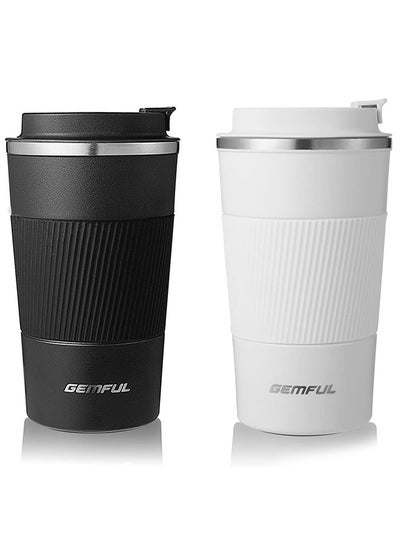 اشتري Travel Coffee Mug Stainless Steel Vacuum Ice and Hot Drinks Insulated Tumbler for Home Office Outdoor Works في السعودية