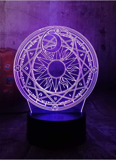 Buy Colour Changing LED Cool Decoration Beautiful Cartoon Magic Array 3D LED Multicolor Night Light Colour Table Lamp Christmas Illusion 7/16 Colour Changing in UAE