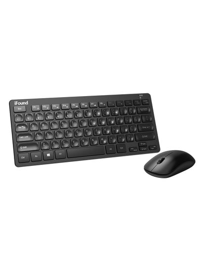اشتري 2.4G Wireless Keyboard and Mouse for Windows, Computer, Desktop, PC, Notebook Black في السعودية
