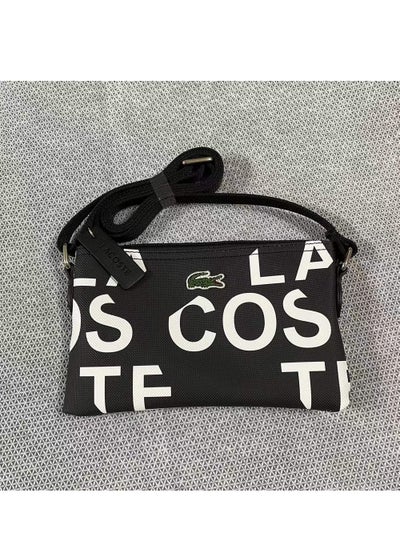 Buy Lacoste Solid Small Zipper Wallet Crossybody in Saudi Arabia