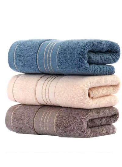 Buy Hand Towels for Bathroom, 3 Pcs Cotton Face Towels, Super Soft Highly Absorbent Hand Towel Set, for Gym, Shower, Hotel, Spa 33x76 cm in UAE