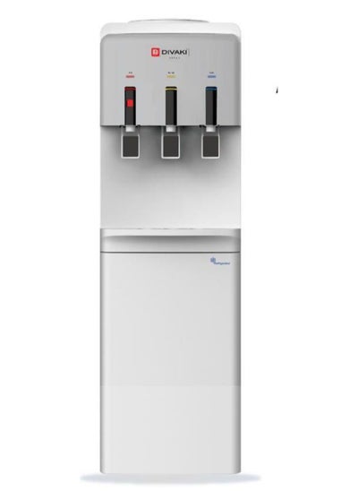 اشتري DT-5125WB HOT, COLD & NORMAL TOP LOADING WITH REFRIGERATOR (WHITE & SILVER COMBINATION WITH CHROMIUM BLACK FAUCETS) في الامارات