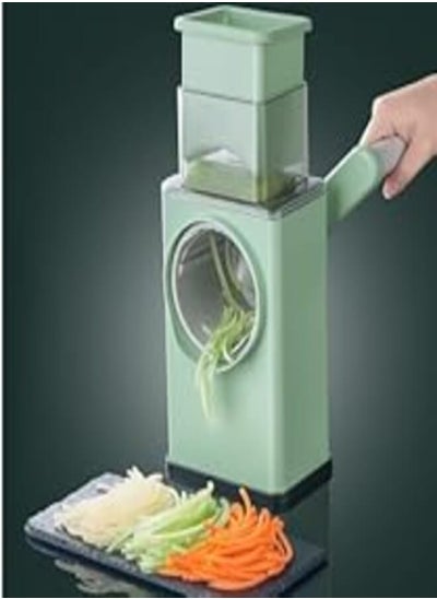 Buy "7 * 1 Mighty Vegetable Cutter: Multi Use Slicer & Grater (6 Cutting Shapes) - Manual Grater & Slicer - Potato Chips - with 2 Different Grating Vegetables in Different Shapes" in Egypt