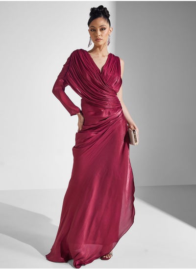 Buy Surplice Neck Wrap Dress in UAE