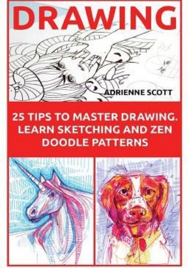 اشتري Drawing: 25 Tips to Master Drawing Learn Sketching and Zen Doodle Patterns: (How To Draw, Drawing Bo في الامارات