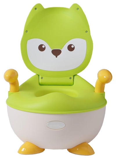 Buy Baby Potty Chair - Comfortable Toddler Toilet Seat with Handles, Potty Training Chair for Kids, Easy Clean Removable Tray, Green in UAE