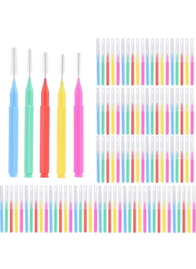 Buy 100 PCS Interdental Brushes Dental Floss Toothpick Braces Brush Tooth Cleaning Tool Care Tooth Cleaning Tool (Multicolour) in Saudi Arabia