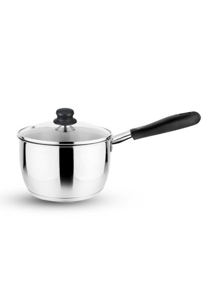 Buy Stainless Steel Sauce Pan With Lid 14cm | Induction Base Heavy Base Bottom in Saudi Arabia