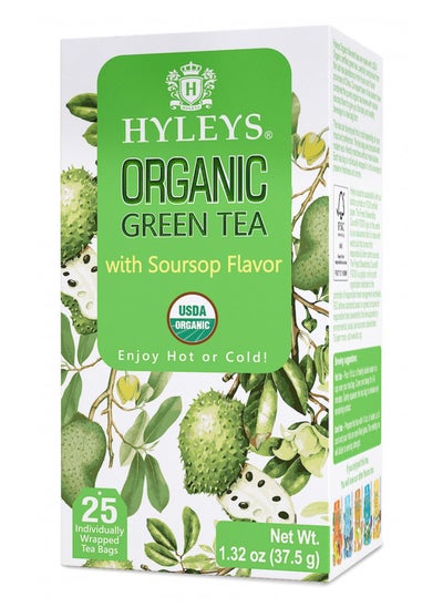 Buy Hyleys Organic Green Tea Soursop Flavor - 25 Tea Bags in UAE