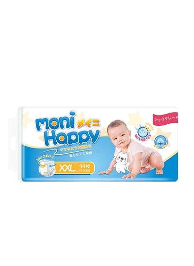 Buy Moni Happy Baby Diaper Pants Super Absorption, Fluffy non-woven fabric, Smart wetness detector, Double-leak guard-XXL, 15-20kg - 44 pcs in UAE