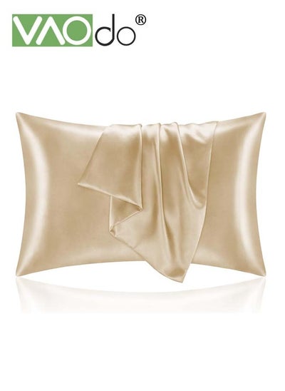 Buy 2PCS Satin Pillowcase for Hair and Skin Super Soft and Cooling Similar to Silk Pillow Cases with Envelope Closure No static electricity Soft and Comfortable Pillow cases Gift for Women Men in UAE