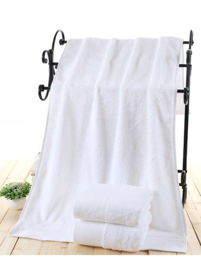 Buy White Hotel-Grade Bath Towel - 80×160 cm, Absolute Softness and Luxury in Saudi Arabia