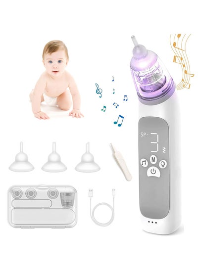 Buy Nasal Aspirator For Baby, Electric Nose Aspirator For Toddler With 3 Food Grade Silicone Tips, Adjustable 3 Levels Suction Rechargeable Nose Aspirator, Music & Light, Automatic Mucus Nose Cleaner in UAE