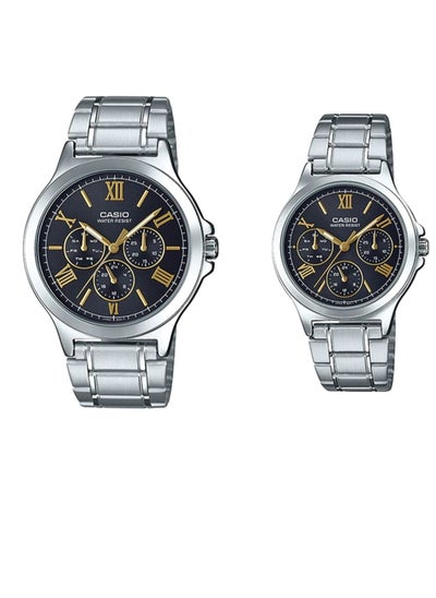 Buy Casio Stainless Steel Analog Multifunction Couple Watch Set MTP/LTP-V300D-1A2 in UAE