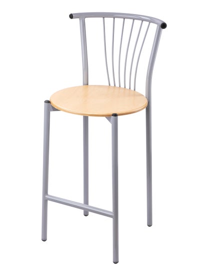 Buy Lora CH18 Silver Wood Base Chair - COUNTER Silver in Egypt