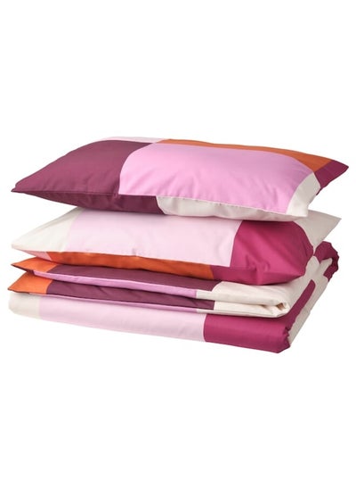 اشتري Duvet cover and 2 pillowcases, pink, 240x220/50x80 cm في السعودية