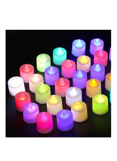 اشتري LED Tea Light 12PCS MultiColour  Vibrant Lighting for Any Occasion في الامارات