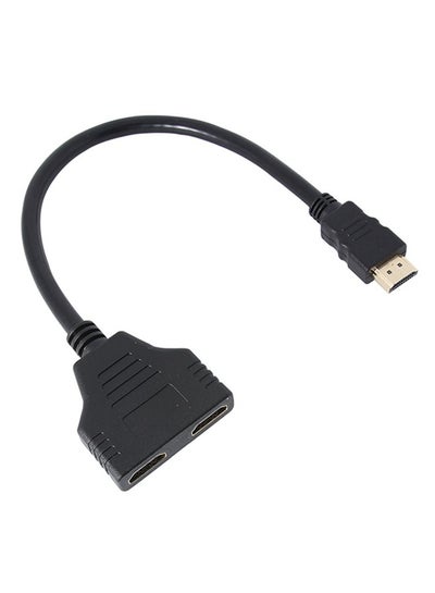 اشتري محول إشارة مزدوج HDMI 1 إلى 2، كابل محول HD ذكر إلى أنثى، كابل تمديد PVC HD بواجهة مطلية بالذهب لأجهزة العرض والشاشات وأجهزة الألعاب، ناقل حركة ثابت، 30 سم في السعودية