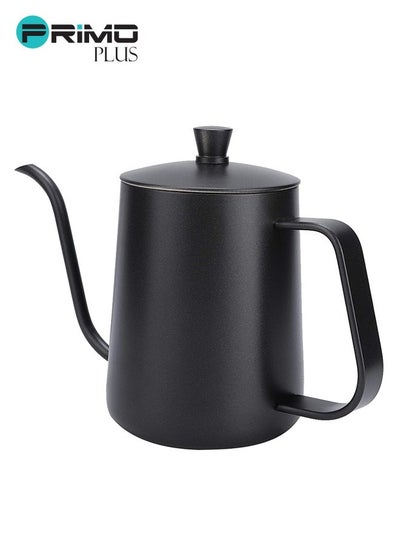 Buy Hand Drip Gooseneck Tea Pot Black 600ml in Saudi Arabia