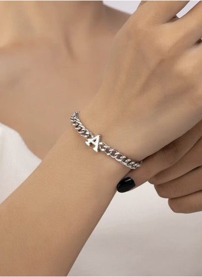 Buy Simplified Stainless Steel Letter Design Bracelet, New Releases in Saudi Arabia