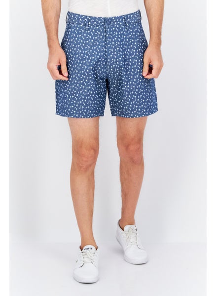 اشتري Men Allover Printed Shorts, Grey/White في السعودية