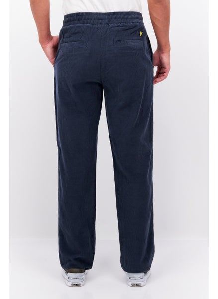 Buy Men Regular Fit Corduroy Pants, Navy in UAE