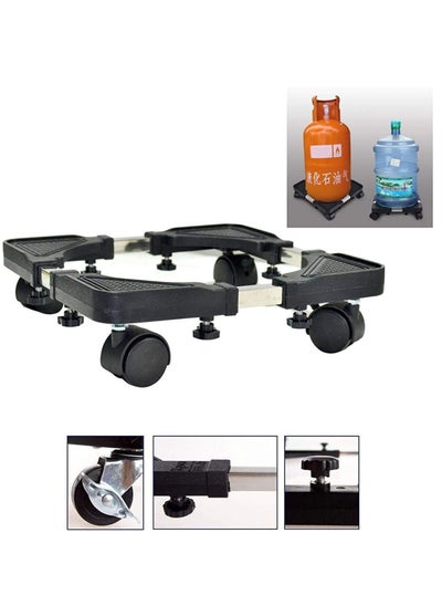 اشتري Multi-Functional Movable Adjustable Base Rack Stand with Wheel Removable Trolly Cart for Domestic Appliances - Drinking Fountains and Gas Bottle Base في الامارات