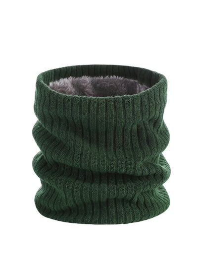 اشتري Winter Double-Layer Thermal Knit Neck GaiterGreen Green في الامارات