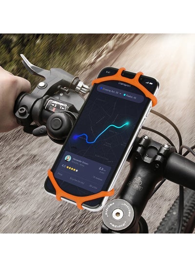 Buy Bike Phone Holder, 360° Rotating Silicone Mobile Phone Holder in UAE