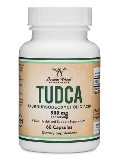 Buy TUDCA Liver Support Supplement, 500mg Servings, Liver Health Aid for Detox and Cleanse (60 Capsules, 250mg) Genuine Bile Acid TUDCA with Strong Bitter Taste by Double Wood Supplements in UAE