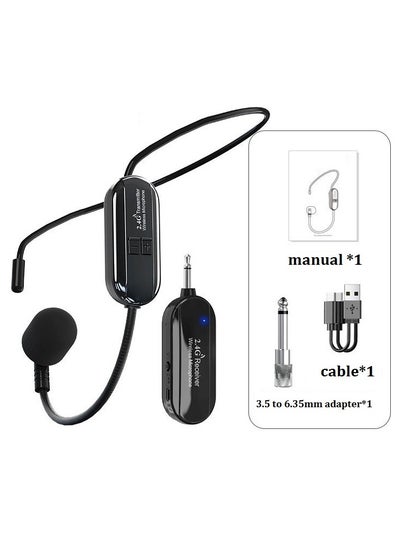 Buy 2.4G Wireless Microphone Portable Voice Amplifier for Teachers/Tour Guides/Coaches Metting/Yoga/Fitness in Saudi Arabia