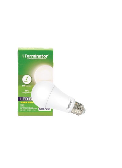 Buy Terminator LED Bulb 7W Warm White E-27 TLEDB-7W-WW in UAE