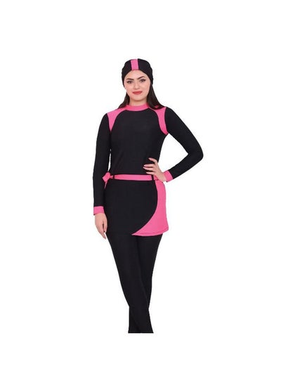 Buy Women's swimsuit, 3 pieces, vest, trousers and bonnet in Egypt