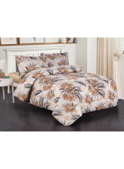 Buy Comforter Extra Soft King Size Microfiber Printed 4 Pieces Set in UAE