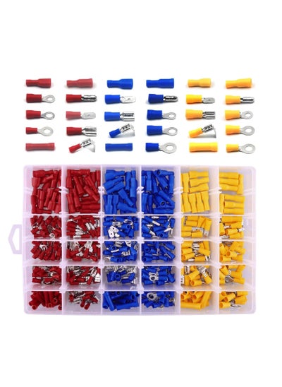 اشتري 480pcs Insulated Crimp Terminal Set, Cold Crimp Terminal, Wire Connector Tool Combination,Solderless Crimp Terminals Connectors في السعودية