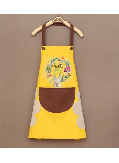 Buy Cartoon Waterproof Hand Wipe With Pocket And Neck Hanging Apron in UAE