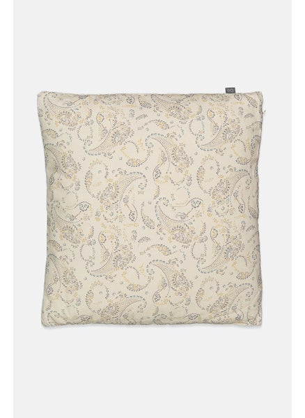 Buy Paisley Cushion with Removable Cover 45 x 45 cm, Beige Combo in UAE