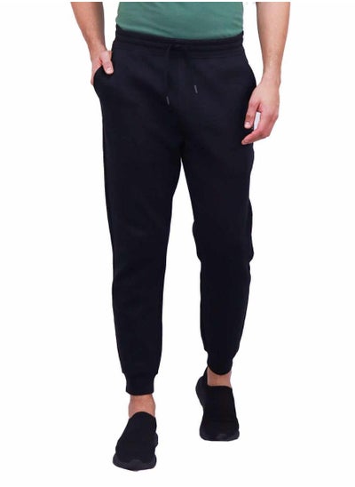 Buy Interlock Midrise Joggers - Black in Saudi Arabia