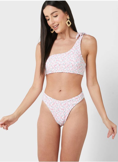 Buy Printed One Shoulder Bikini Set in UAE