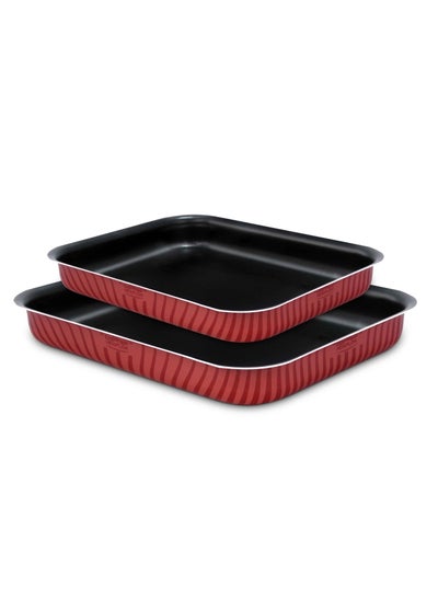 Buy Newflon Rectangular Oven Tray set 2 Pieces in Saudi Arabia