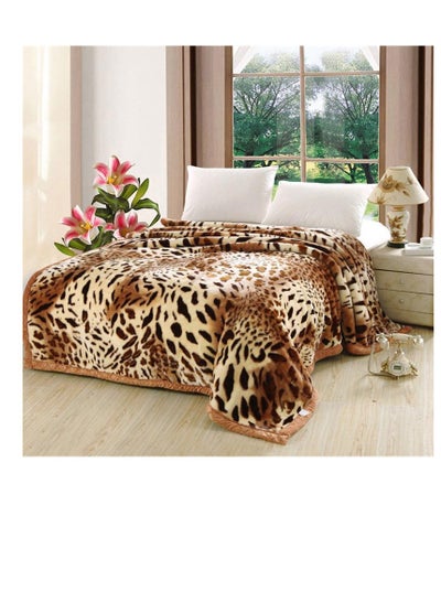 Buy Double Layer Thick Blanket for Single Double Bed Soft Warm Bed Sheet Coral Fleece Home Bed Cover Winter Blanket in UAE