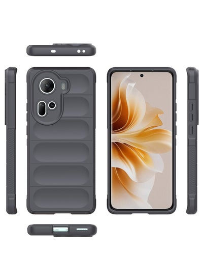 اشتري Back Case Cover Liquid Silicone Magic Case for Oppo Reno 11 5G with Camera Protection Grey في مصر