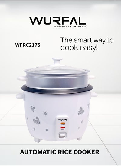 Buy Wurfal Electric Automatic Rice Cooker 1.8 ltr 700W in Saudi Arabia