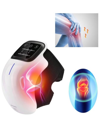 Buy Cordless Knee Massager, FDA Registered, Infrared Heat and Vibration Knee Pain Relief for Swelling Stiff Joints, Stretched Ligament and Muscles Injuries, Longer Knee Straps in UAE