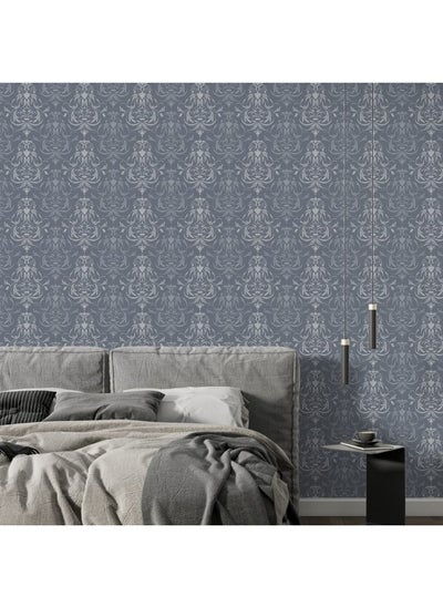 Buy Vector Pattern Of Seamless Damask Fabric Wallpaper Covers An Area ​​Up To 4.2Mx3M With Adhesive And Smoothing Tool in Egypt